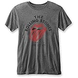 The Rolling Stones 'New York City 75' (Grey) Burnout T-Shirt (xx-Large)