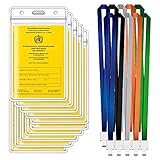 QBÉKA Impfpass Hülle 10 Stücke Schutzhülle für 104 * 168mm Impfpass erwachsene Impfausweis, Transparent und Hartplastik Mit 10 Lanyard, Wasserdichte, Weiche, Transparente Klarsichthülle Impfpasshü