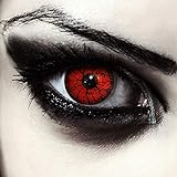 Farbige rote Halloween Monster Kostüm Kontaktlinsen ohne Stärke weiche Jahreslinsen, 2 Stück, Designlenses, Model: Red M