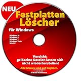 Festplatten Löscher & Formatierer Datenvernichter Sichere Datenlöschung CD DVD für Windows 10 & 7 & 8 + Vista + X