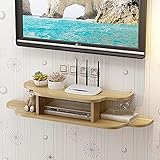 PPOIU Schwebendes Regal für TV-Komponenten,Wandmontierte Medienkonsolen,Aufbewahrungsboxen für Kabelboxen Router DVD-Player für SchlafzimmerWohnzimmer/C / 120x22x18