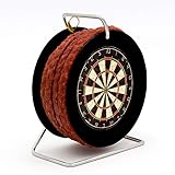 WURSTBARON® - Wurst Dartscheibe Dartboard - 3,5 Meter Snack Salami nach Krakauer Art auf einer Mini Rolle Trommel schwarz - 240 g