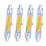 N//B Stablampe R7S LED,Cob LED Glühbirne R7s Kein Flackern,R7s LED Ersatz R7S J118 80W 100W Halogenstab 360-Grad-Licht,Lineare Glühbirnen 360° Abstrahlwinkel,4 Stücke,Cold Light,118mm10w