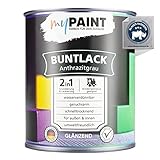 myPAINT®️ 2in1 Buntlack (750ml, RAL 7035 Lichtgrau) seidenmatter Acryllack - Lack für Kinderspielzeug - Farbe für Holz - Holzfarbe Innen - Made in Germany