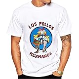 Los Pollos Hermanos t - Shirt - Mann - Junge - Shirt - t - Shirt - Kurze ärmel - Breaking Bad - Heisenberg - Geschenkidee - weiße Farbe - größe XXXL los Pollos Hermanos Breaking Bad Heisenberg