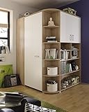 Pol-Power ECK-KLEIDERSCHRANK BEGEHBAR BEGEHBARER KLEIDERSCHRANK Corner Weiss Eiche S