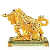 Buddha Statue Feng Shui Ornamente Chinesische Zodiac Ochte Jahr Goldenes Harz Sammlerstück Figuren Dekoration für Glück & Reichtum Perfekt Für Ihr Zuhause oder Büro-Feng Shui Decor B