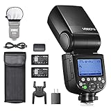 Godox V860IIIS Blitzgerät für Sony-Kameras, 76Ws 2.4G HSS Kamerablitz, 7.2V/2600mAh Li-Ion Akku, 0.01-1.5s Zykluszeit, 10 Stufen LED Modellierlampe, mit Zusatzb