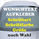 INDIGOS UG® Aufkleber mit Wunschtext für die Heckscheibe - Auto Domain Beschriftung Schriftzug Cartattoo - bis 160 cm - Name Schriftzug Namensaufkleber Sticker selbst gestalten Autoaufkleb