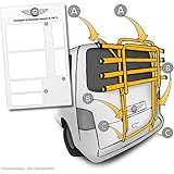 Lackschutzshop Auto Lackschutz-Folie für Fahrrad-Heckträger von VW T4 Baujahr 1990 bis 2003 - Selbstklebende, transparente Schutzfolie - Klebe-F