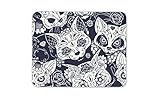 Mousepad Maus Matte Maus Pads Zucker Schädel Katzen Maus Matte Pad - Katze Tier Student Mädchen Geschenk Comp