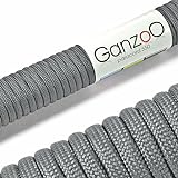 Ganzoo Paracord 550 Seil für Armband, Leine, Halsband, Nylon-Seil 31 Meter, dunkel-g