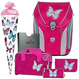 Mariposa - Schmetterling - Butterfly - DerDieDas ErgoFlex MAX Schulranzen-Set 6tlg. - SCHULTÜTE GRATIS DAZU