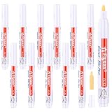 Ulikey 12 Stück Fugenstift, Fugenmörtel Fliesen Stift Fugenmörtel Restaurierung Stift, Fugen-Reparatur-Marker mit Ersatzspitze Erneuern Reparatur Marker für Fliesen Wand Boden (White)