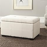 Safavieh Hudson Collection NoHo Tufted Beige Linen Small Storage B