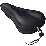 Zacro Sattelbezug Gelüberzug für den Fahrradsitz Indoor Cycle Sattelbezüge mit wasserdichter Sattelschutz Polstersattelüberzug Perfekte für Männer, Frauen und Kinder schwarz, 28cm x 19