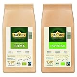 Jacobs Professional Good Origin Vorratspack, ganze Bohne, verschiedene Sorten, Cafe Crema, Espresso, 2x1kg Bohnenkaffee, 100% Fairtrade und B