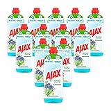Ajax Allzweckreiniger Reines Zuhause Salbei & Holunderblüte, Multi-Oberflächen-Reiniger, antibakteriell 12er Pack(12 x 1 l)