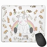 Es ist mir egal, ich bin ein Einhorn Rutschfeste Persönlichkeit Designs Gaming Mouse Pad Schwarzes Stoff Rechteck Mousepad Art Naturkautschuk Mausmatte mit g