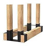 MARIJEE Holzstapelhilfe, Stabile Holz Stapelhilfe Holzstapelhilfe für Kaminholz Brennholz Kaminholz Gestell Holz Holzstap