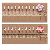 Retro Kraftpapier Kraftpapier Karte Geburtstagkarte Grußkarte Geburtstag Einladungskarte Umschläge Blumen Handgefertigte Grußkarte Einladung Postkarten Karte Mit Getrocknete Blumen Dankskarte 20Stück