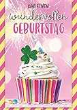 bentino Geburtstagskarte mit MUSIK und leuchtender WUNDERKERZE, DIN A5 Set mit Umschlag, Grußkarte spielt 'It´s a beautiful day' (Coververs.) Schöne Geburtstagskarte für M