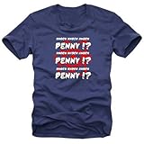 Coole-Fun-T-Shirts T-Shirt Penny !? Knock Knock - Big Bang Theory ! Vintage, navy, XXXL, 10751_navy_GR.XXXL