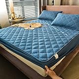 BAJIN Matratzen-Bett-Schoner mit Spannumrandung | Auch für Boxspring-Betten und Wasser-Betten geeignet | Microfaser | 100% Polyester | Matratzen-Auflage,90x200+25