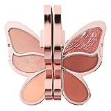 SOLUSTRE Schmetterling Lidschatten- Palette Make- Up Mattschimmer Metallische Augen- Make- Up- Palette Hochpigmentierte Natürlich Aussehende Mischbare Wasserdichte L