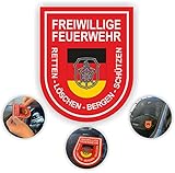 Feuerwehr Aufkleber Zubehör Frontscheibe innen im Einsatz Deutschland Bayern Sticker Frontscheibenaufkleber Auto Scheibenaufkleber Autoaufkleber Feuerwehrfolie Feuerwehrzubehör Geschenke für M