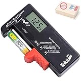 TAKIT Batterietester Digital Für AA, AAA, C, D, PP3, 9V, 1,5V, Knopfzellenbatterien - 5 Jahre G