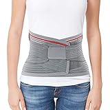 ORTONYX Lendenwirbelstütze Lumbosakrale Rückenstütze - Ergonomisches Design und atmungsaktives Material - L / XXL (Taille 101 cm - 121 cm) Grau / R