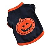 Ninasill Pet Apparel, ღ ღ Hund Puppy T-Shirts Fleece Warm Kleidung Halloween-Kürbis Casual Small Navy