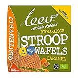 Leev 3291 Bio glutenfreie und laktosefreie Karamell Stroopwafel (Laktosefrei) 120g - Multiset mit 6 Box