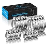 TOOLCORE® Schlauchschellen Edelstahl 8-50mm [Extra Stark] 20 Stück in 4 Größen - Für Garten, Pool, Waschmaschine, KFZ, uvm. - Schlauchklemmen, Schlauchschellen Set, Schellen,