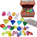Eternitry Tauchen Edelstein-Pool-Spielzeug-Set, Tauchring und Spielzeug, Billard-Spielzeug mit Piraten-Schatzkiste kann für Kinder-Billard-Spiele verwendet W