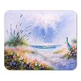 Mousepad Computer Notepad Büro Künstler Ölgemälde Frau starrt auf das Sea Girl Home School Game Player Computer Work