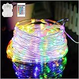 10M 100 LEDS Lichterschlauch, Eruibos LED Schlauch Außen mit Fernbedienung & Timer, IP65 Wasserdicht,16 Farben 4 Modi Lichterkette Ideal für Aussen, Weihnachtsbeleuchtung, Deko, Party, H