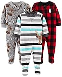 Simple Joys by Carter's Baby und Kleinkind Jungen 3er-Pack Fleece-Schlafanzug ,Arctic Animals/Stripe Mouse/Buffalo Check ,2T