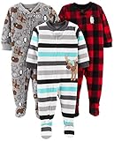 Simple Joys by Carter's Baby und Kleinkind Jungen 3er-Pack Fleece-Schlafanzug ,Arctic Animals/Stripe Mouse/Buffalo Check ,5T