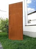 Zen Man Corten Stahl Edelrost Garten Sichtschutz aus Cortenstahl 1.2mm Rost Gartendeko Rost Sichtschutzwand (031506-1C:B75 H150cm)
