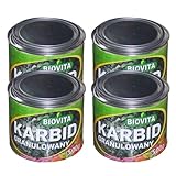 Karbid 2kg - Maulwurf Vertreiber - Kaufen Gegen Maulwürfe und Wühlmaus - Carbid Maulwurfschreck - Karbid Steine 4x500g in einer Metalldose - Enthält Calciumcarbid - Karbit Kabit Kab