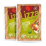 Lizza Pizzaböden (Dünn & Knusprig) | 85% weniger Kohlenhydrate | Low Carb, Bio, Glutenfrei, Vegan | Protein- und Ballaststoffreich | Ohne Zuckerzusatz & Konservierungsstoffe | 2x à 2 Pizzabö