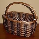 PP Korb Einkaufskorb Weide Weidenkorb Korb Schach Zwei Varianten zur Auswahl (KZA264 - Länglich, Klein)