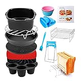 Monland Heii Luftfritteuse ZubehhR für COSORI Instant Vortex Ninja Foodi Gowise Gourmia Power XL Heii Luftfritteuse, Passend 3.6-4.2-6.8QT