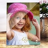 Personalisiertes Glasbild mit Ihrem Foto | 18*23cm | Bild mit eigenem Foto | Custom Glass Photo Stand | Individueller Bildrahmen | individuelles Glasbild | persönliches Geschenk