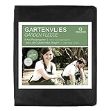 Unkrautvlies für Garten + Hochbeet + Gewächshaus 50g / m² I Ideal als Gartenfolie, Mulchfolie und Unkrautfolie I Gartenvlies zum Schutz vor Unkraut I Reissfest und Wasserdurchlässig (2m x 5m)