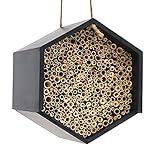 bellissa Insektenhotel, Insektenhaus – wetterfest in toller Wabenform auch als Bienenhotel mit Nisthülsen - Wildbienenhotel cella Maße: 21x18x18,5