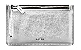 Fossil Logan Zip Card Case Silber/S