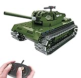 Modbrix Bausteine 2,4 Ghz RC Panzer Ferngesteuert, Konstruktionsspielzeug mit 453 Bauteilen, kompatibel mit L*go Technik